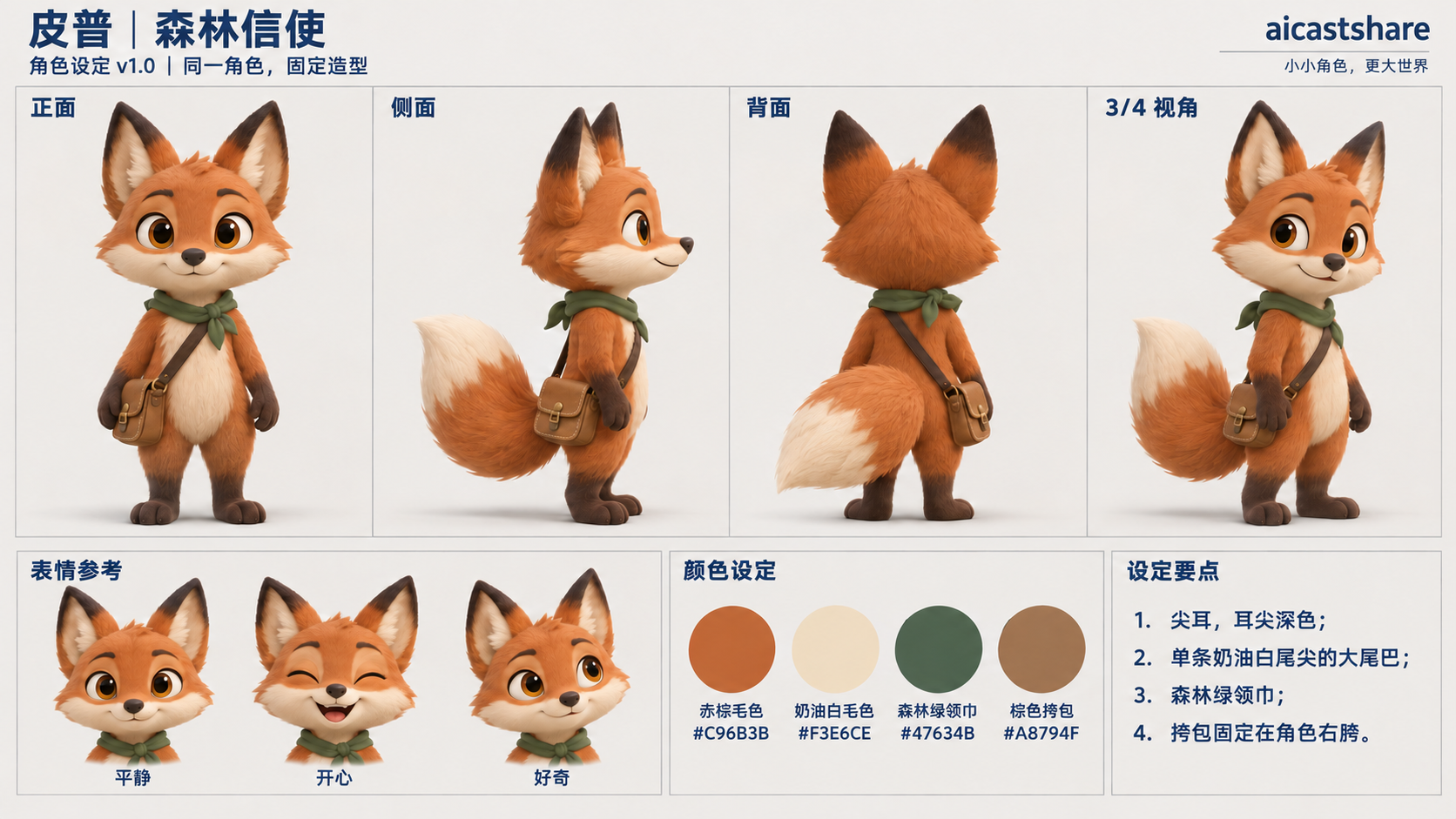 皮普 — 森林信使 — four views and expressions